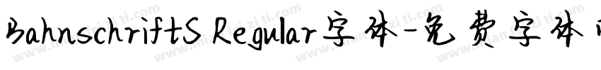 BahnschriftS Regular字体字体转换